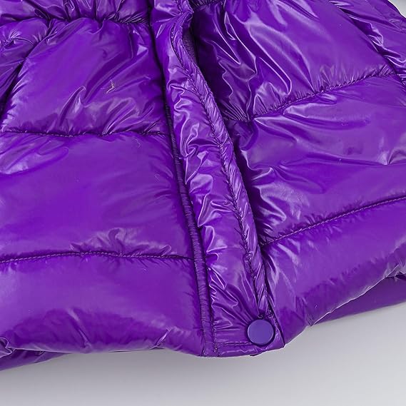 Valcatch Kid Girls Winter Puffer Jackets Faux Fur Hooded Parka Coats Fleece Warm Winfproof Padded Down Overcoat Belt Pockets School Outwear