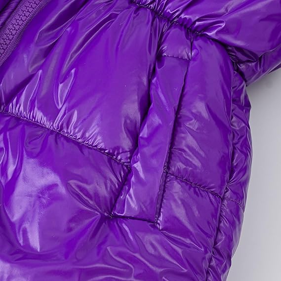 Valcatch Kid Girls Winter Puffer Jackets Faux Fur Hooded Parka Coats Fleece Warm Winfproof Padded Down Overcoat Belt Pockets School Outwear